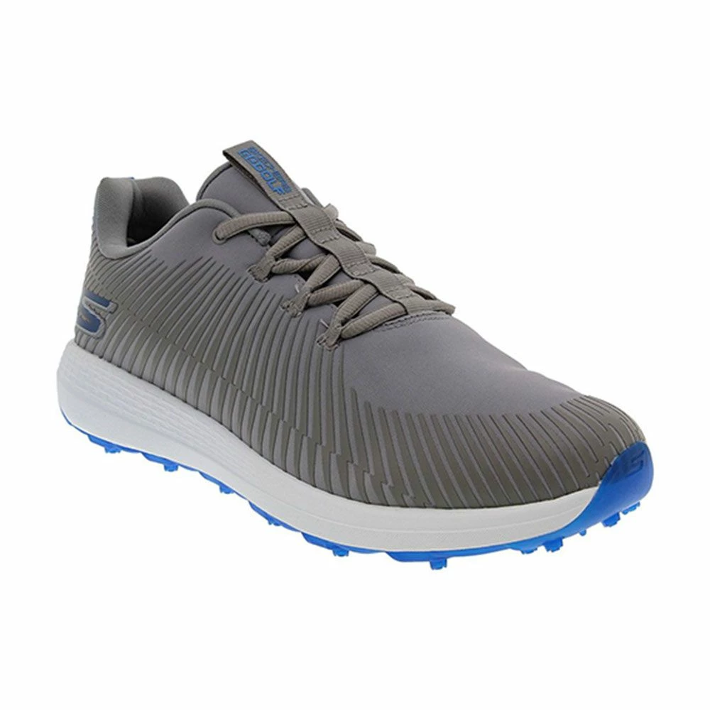 Skechers Men's Max Bolt MD Spikeless Golf Shoes - Grey/Blue 2 Skechers Men's Max Bolt MD Spikeless Golf Shoes - Grey/Blue - Image 2