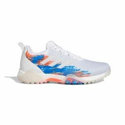 Adidas Men's CodeChaos 22 MD Spikeless Golf Shoes - White/Grey/Blue