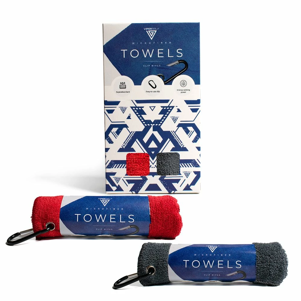 Viper Golf Microfiber Towel With Carabiner Clip Combo (Pack Of 2) 4 Viper Golf Microfiber Towel With Carabiner Clip Combo (Pack Of 2) - Image 4