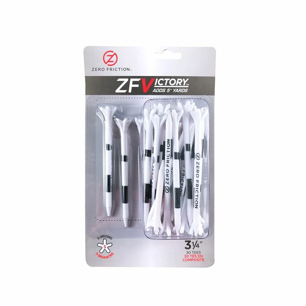 Zero Friction ZFVictory 5-Prong Tees 83mm - (Pack Of 30) 1 Zero Friction ZFVictory 5-Prong Tees 83mm - (Pack Of 30)
