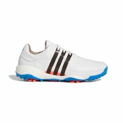 Adidas Men's Tour360 22 MD Spiked Golf Shoes - White/Black/Blue